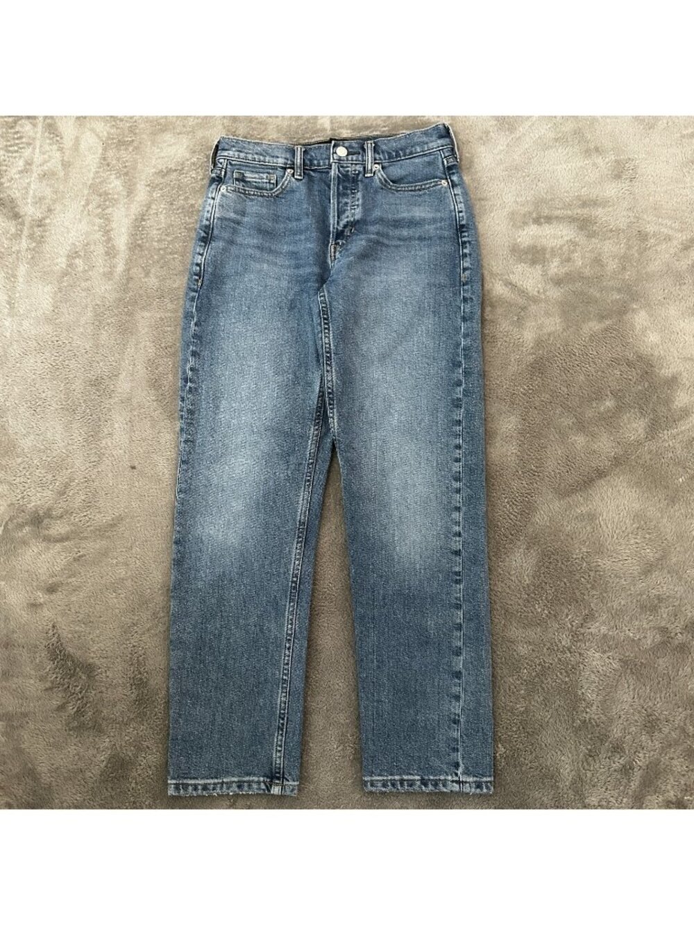 Banana Republic High Rise Straight Leg Jeans Button Fly Women's 26 2